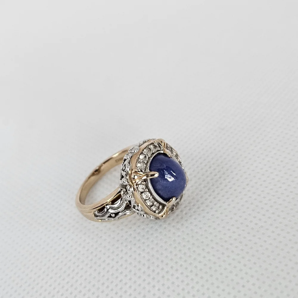 Genuine Iolite & Topaz Victoria Wieck Ring In 18k over Sterling Silver Sz 8 - Picture 4 of 7